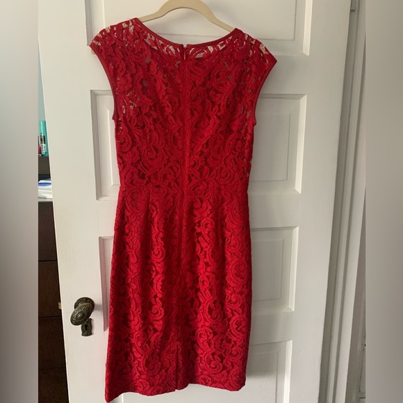 Banana Republic Red Lace Dress - Picture 2 of 11